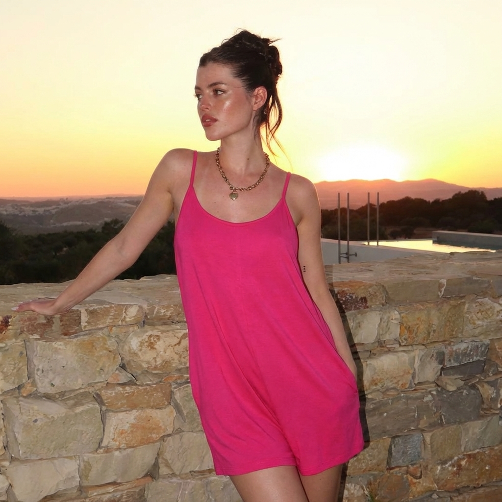 Sleeveless Mini Dress with Shorts